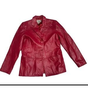 CLIO Y2K Leather Blazer SZ SM